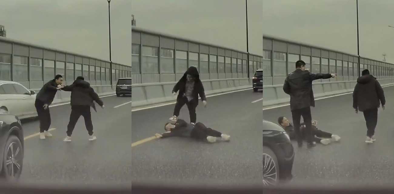 宾利司机行凶伤人事件！宝马司机被打倒捅划 后车见义勇为劝阻并报警 目前嫌疑人已被抓获！