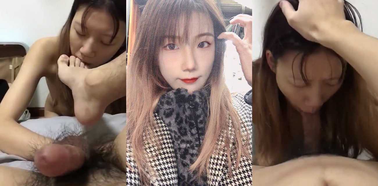 外表清纯的女神竟是吃鸡舔肛高手 这反差婊母狗舔脚吃屌技术一流 平时指定没少被调教！