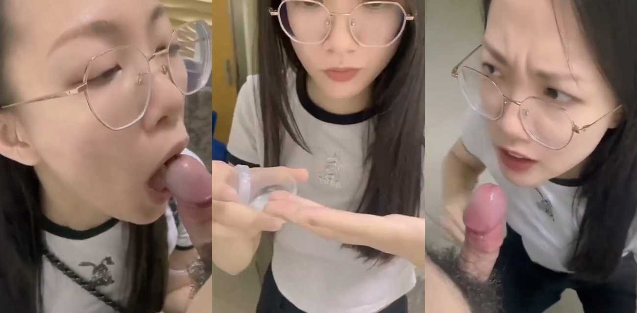 “哎呀 你不要摁我头 我想吐”反差眼镜骚女友被男友摁头深喉到想呕 还用小盒子把精液装起来收藏